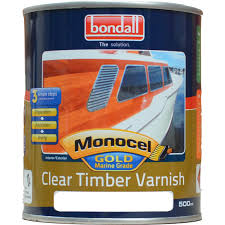 Bondall 500ml Gloss Monocel Gold Marine Clear Timber Varnish