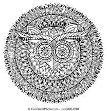 Kleurplaten egeltjesdieren egels behoren tot de familie van zoogdieren uit de orde van de. Uil Pattern Abstract Ornament Theme Aztec Achtergrond Black Ethnische Witte Mandala Tattoo Vogels Uil Canstock