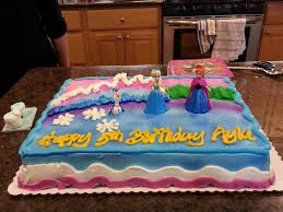 Brought In A Picture Of A Cake To Safeway And They Recreated It For Me Only 20 For A Half Sheet Frozen Themed Birthday Party Frozen Cake Elsa Birthday Cake