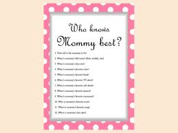Free Baby Shower Game Who Knows Mommy Best Baby Shower Ideas 4u