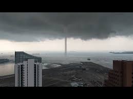 Witnesses who filmed the natural phenomenon said the waterspout was seen for around 20 minutes. Video This Rare Waterspout Was Spotted Off The Coast Of Singapore