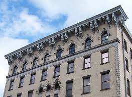 A Cornice From The Italian Cornice Meaning Ledge Is Generally Any Horizontal Decorative Molding That Crowns A Building Building Roof Roof Trim House Eaves