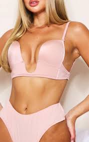 More images for soutien gorge plongeant » Soutien Gorge Plongeant A Bretelles Rose Pale Prettylittlething Fr