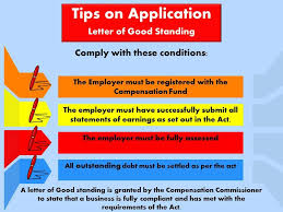 Please note that this date is not related to the date of. Letter Of Good Standing