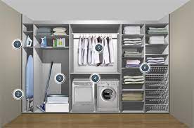 Identify your utility room or utility closet. Image Detail For Grey Fitted Sliding Wardrobe Living Area Utility Room Laundry Room Design Laundry Room Decor Utility Room Storage