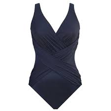 Maillot de bain femme 1 pièce. Maillot De Bain Gainant Une Piece Sans Armatures Bleu Miraclesuit Lemon Curve