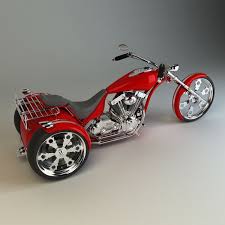 Custom Trike Chopper 3d Model Trike Motorcycle Custom Trikes Trike Chopper