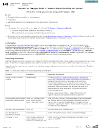 Early learning tax credit frequently asked questions (faqs). Form Rc4288 Download Fillable Pdf Or Fill Online Request For Taxpayer Relief Cancel Or Waive Penalties Or Interest Canada Templateroller