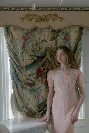 1940s Italian silk lace puff sleeve dress Iris and Laura Milano