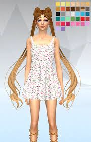 This sailor moon dress up game contains the full senshi fuku set, with all the accessories. Silvermoon Sims Sailor Moon Hair V2 2 Version Shorter And Long