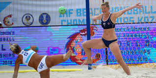 April ross of the united states plays a shot with kerri walsh jennings during the beach volleyball women's bronze medal match at the rio 2016 olympic games. Norwegian Women S Beach Handball Team Fined For Not Playing In Bikinis