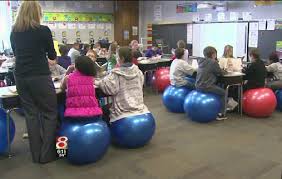 The Benefits Of Swapping Exercise Balls For Desk Chairs Ball Exercises Classroom Therapy Ball