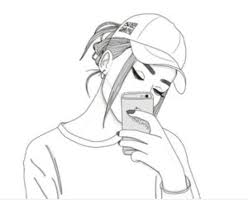 Tumblr Outlines Tumblr Dessin Fille Swag Dessin Swag Et Dessin De Fille