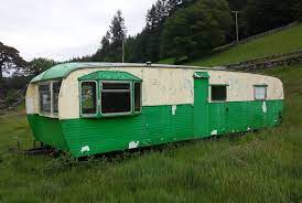 Pemberton Static Caravan Possibly A Moonbeam Vintage Travel Trailers Vintage Caravans Vintage Camper