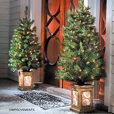 4 Ft Pre Lit Entryway Christmas Trees Set Of 2 By Improvements Details Can Be Found By Outdoor Christmas Lights Outdoor Holiday Decor Outdoor Christmas