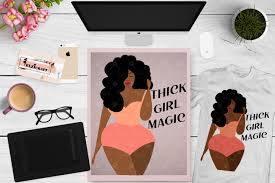 Download Thick Afro Woman Thick Girl Magic Love Your Body Svg 987862 Cut Files Design Bundles