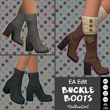 Shoes sims 4 cc finds sims 4 no mercy boots. Sims 4 Maxis Match Buckle Boots The Sims Book