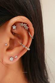 Beautiful Multiple Cartilage Ear Piercing Ideas Flower Earring Studs Hoop Ring Www Impuria C In 2020 Belly Piercing Jewelry Nose Piercing Jewelry Piercing Jewelry