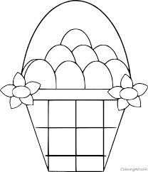 Find more easy easter coloring page pictures from our search. Easy Easter Basket With Flowers Coloring Page Coloringall