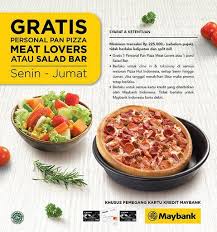 Apa brand yang langsung terpikirkan oleh anda ketika makan pizza? Free Personal Pan Pizza At Pizza Hut March 2018 Plaza Festival