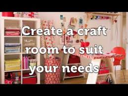 Attach the fabric to the top of the shelf, and then make two holes in the. Create The Perfect Craft Room Youtube