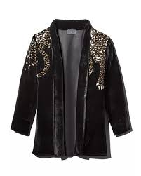 The Kooples Embellished Velvet Leopard Motif Kimono Jacket Women Bloomingdale S Kimono Jacket Embellished Kimono Jackets
