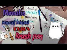 Menulis Abjad Menggunakan Lyra Brush Pen Mudah Youtube Https Youtu Be Aejdmphw9vo Brush Pen Pen Brush Lettering