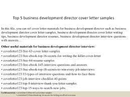 Top 5 Business Development Director Cover Letter Samples