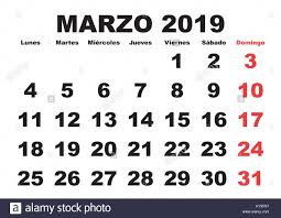 Calendario Marzo 2019 Calendar Monthly Calendar Months In Spanish