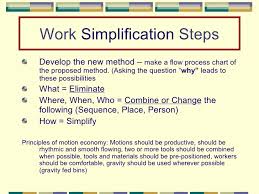 work simplification process