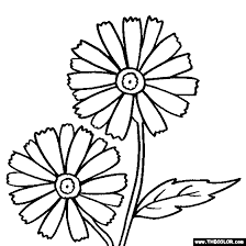 Daisy Flower Online Coloring Page Color Daisies Free Coloring Pictures Flower Coloring Pages Online Coloring Pages