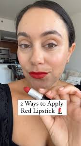 RED LIPS: BLOT or SWIPE for two different looks. Which one do you love? ,  #rubywoo #redlipstick #lipsticktutorial #makeuptutorial