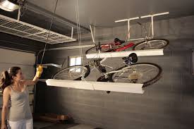 Ceiling Bicycle Storage For More Great Pics Follow Www Bikeengines Com Bike Storage Garage Garage Storage Solutions Garage Bike