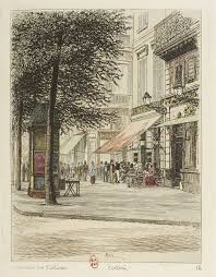 Cafe Tortoni De Paris Paris Ilustracion Clasica Ilustraciones