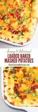 Loaded Baked Mashed Potatoes Recipe Recipe Potato Side Dishes Cheesy Potato Side Dishes Baked Mashed Potatoes