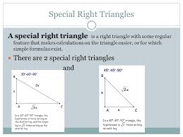What Are Special Right Triangles How Do I Find Values For
