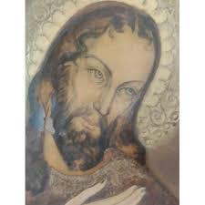 Cuadro Antiguo Con Cristo Marfil Decoracion Antigua