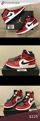 New Nike Air Jordan 1 Retro Mid Chicago Black Toe In 2020 Black Toe New Nike Air Nike Air Jordan