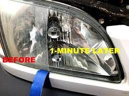 This includes bug spray, other oils, toothpaste, cutting/buffing polish, etc. Easily Restore Headlight With Baking Soda And Vinegar A How To Video Youtube Headlight Repair How To Clean Headlights Car Headlight Cleaner