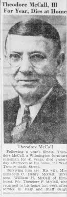 Obituary for Theodore McCall (Aged 111)