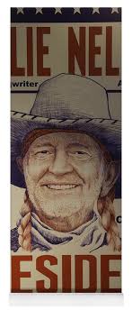 Willie for President Yoga Mat by Bob Hislop