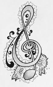 I simply put the notes on the page to indicate which colors to use. Treble Clef Hand Drawing Coloring Page Color Luna