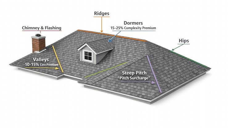 Close-up of architectural asphalt shingles on a Pittsburgh residential roof