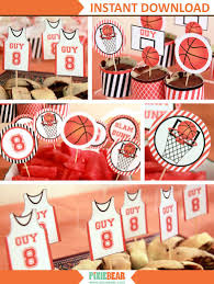 Basketball Cupcake Toppers Basketball Party Basketball Birthday Basketball Decoratio In 2020 Basketball Party Decorations Basketball Decorations Basketball Party