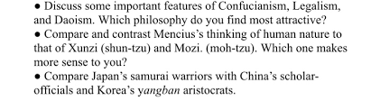 Two popular philosophies created during that time were mohism and legalism. Solved Discuss Some Important Features Of Confucianism Chegg Com