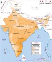 Annual Temperature Map Of India