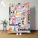 Personalized Mickey and Friends Blanket, Custom Name Disney ...