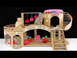 How To Make Amazing Kitten Cat Pet House From Cardboard How To Make Amazing Kitten Cat Pet House From Cardboard Youtube Check Our Pawsome Store If You Love Cats W Cat House Diy Cardboard Cat House Kitten House