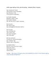 Download lagu mp3 & video : Lirik Lagu Epilog Cinta Dari Bromley