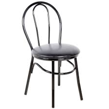 Lancaster Table Seating Black Hairpin Cafe Chair With 1 1 4 Padded Seat Black Cafe Chairs Cafe Chairs Restaurant Chairs